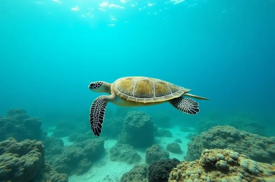 Swim with turtles in Ningaloo Reef