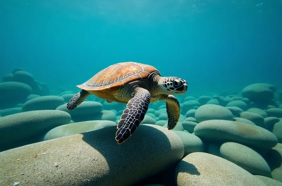 Swim with turtles in Praslin, Seychelles